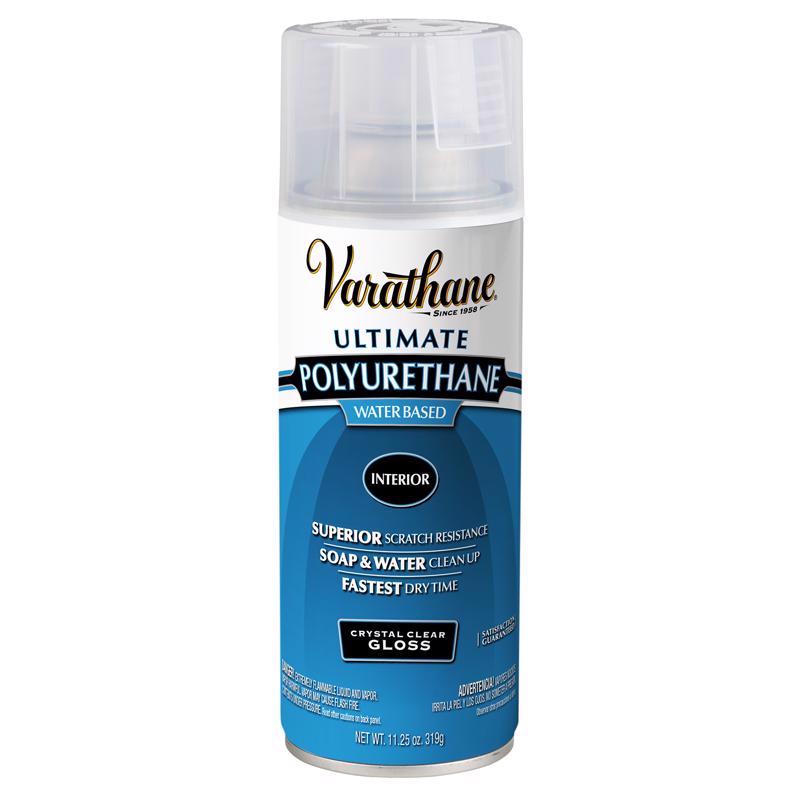 Varathane Ultimate Gloss Crystal Clear Water-Based Polyurethane Spray 11.25 oz