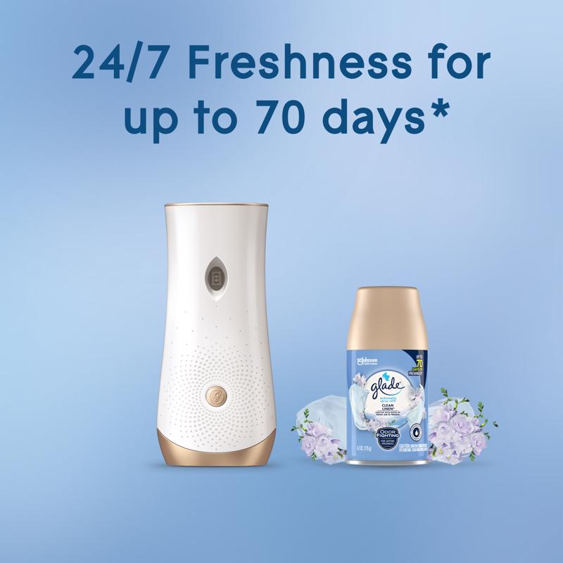 Glade Clean Linen Scent Air Freshener Refill 6.2 oz Aerosol