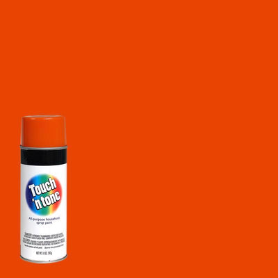 Rust-Oleum Touch N Tone Gloss Orange Spray Paint 10 oz