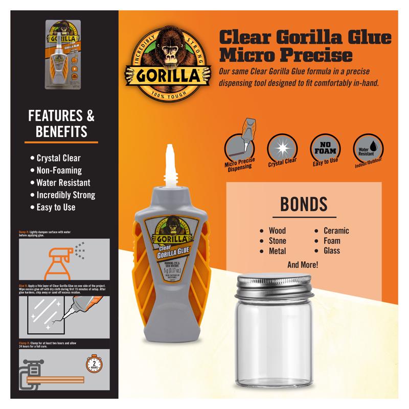 Gorilla Micro Precise High Strength Hybrid Adhesive Clear Glue 5 gm