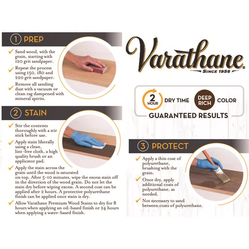 Varathane Semi-Transparent Black Cherry Oil-Based Urethane Modified Alkyd Wood Stain 1 qt