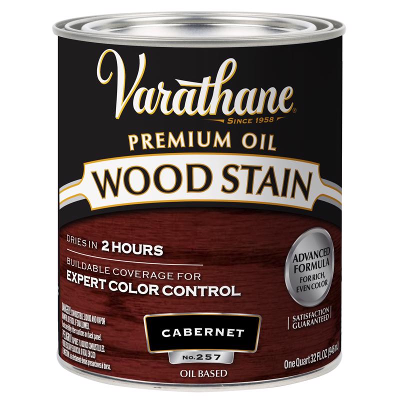Varathane Premium Semi-Transparent Cabernet Oil-Based Urethane Modified Alkyd Wood Stain 1 qt