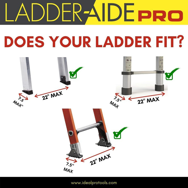 Ideal Security Ladder-Aide Pro Steel Silver Ladder Leveler