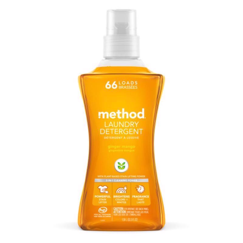 Method Ginger Mango Scent Laundry Detergent Liquid 53.5 oz