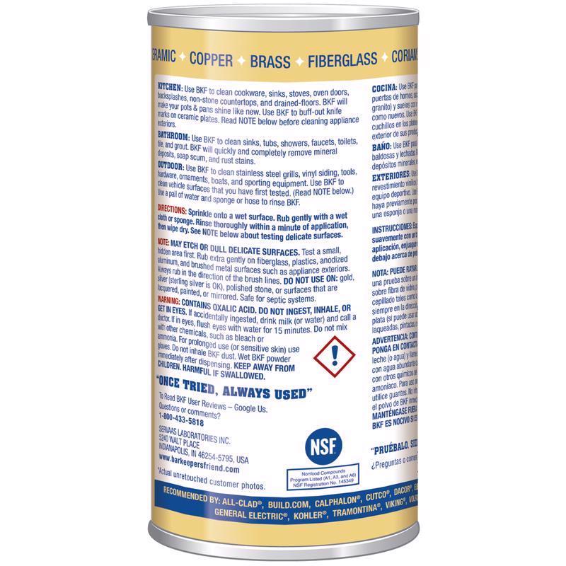 Bar Keeper's Friend No Scent Stainless Steel Cleaner & Polish 15 oz Powder