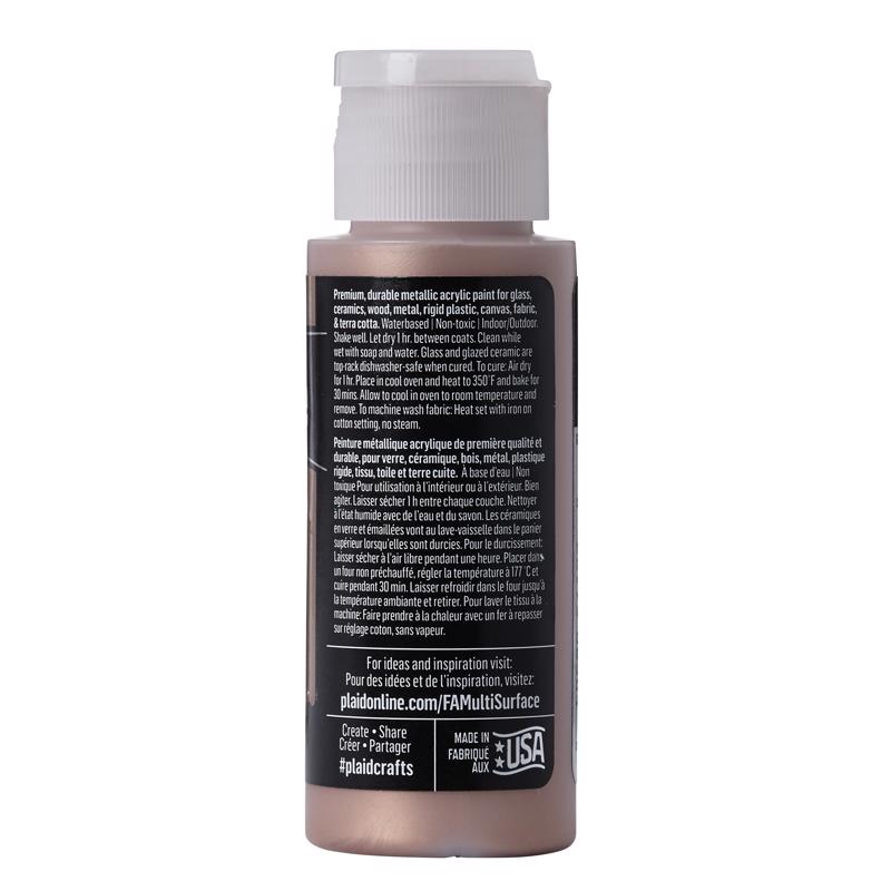 FolkArt Metallic Rose Gold Hobby Paint 2 oz