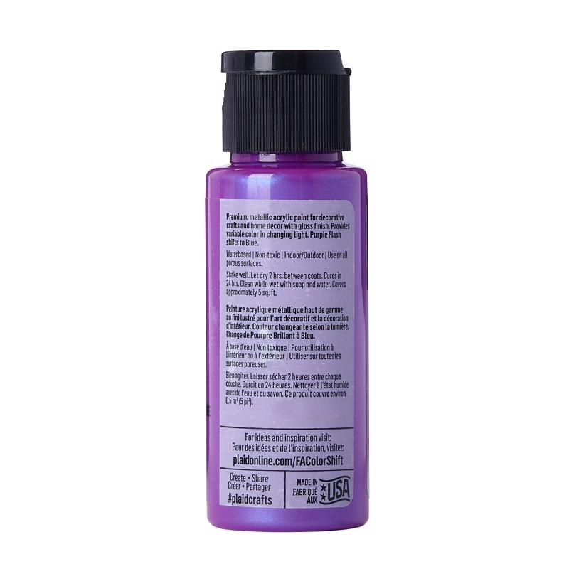 FolkArt Color Shift Metallic Purple Flash Hobby Paint 2 oz