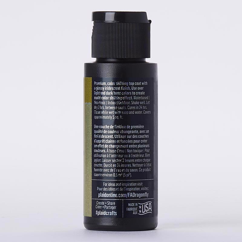 FolkArt Dragonfly Glaze Blue-Green-Gold Hobby Paint 2 oz