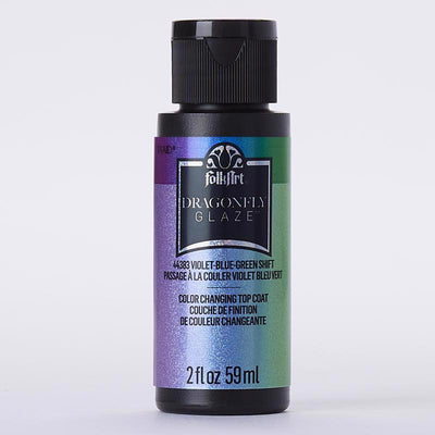 FolkArt Dragonfly Glaze Violet-Blue-Green Hobby Paint 2 oz