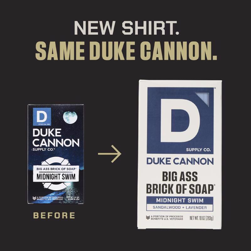 Duke Cannon Midnight Swim Sandalwood + Lavender Scent Bar Soap 10 oz