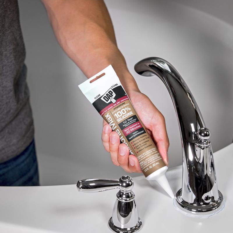 DAP Silicone Max Clear Silicone Kitchen and Bath Sealant 2.8 oz