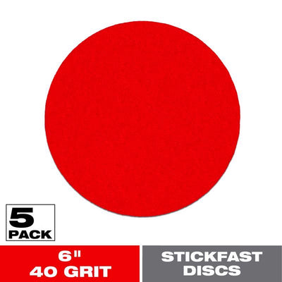 Diablo StickFast 6 in. Ceramic Blend Adhesive ROS Sanding Disc 40 Grit Ultra Coarse 5 pk