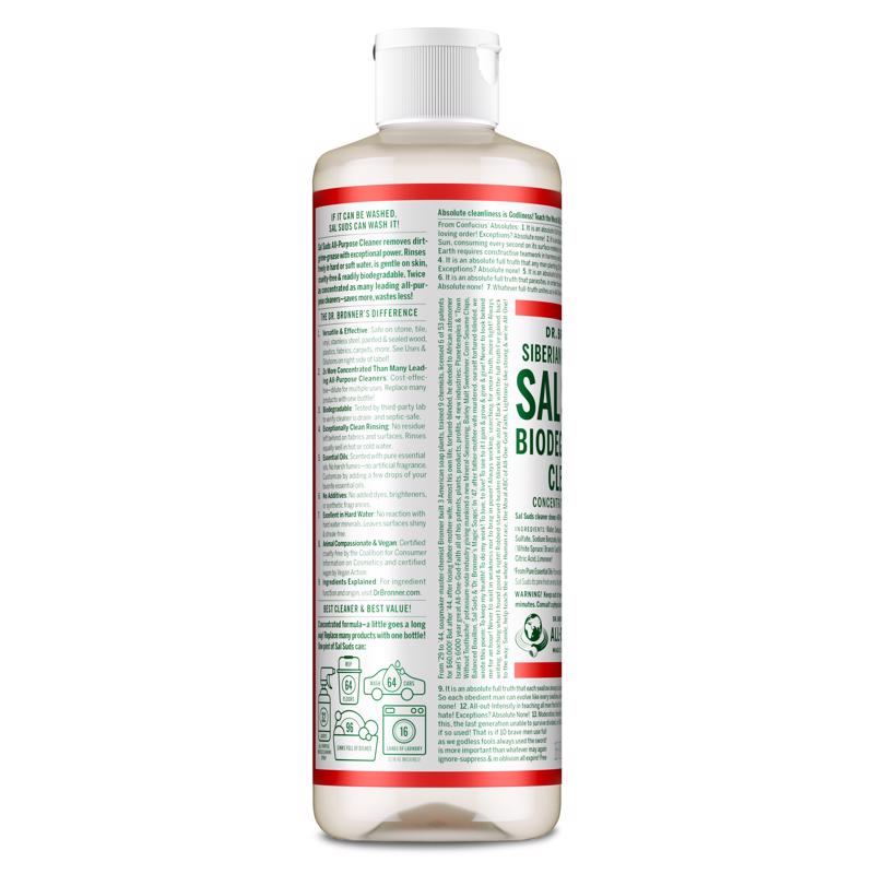 Dr. Bronner's Sal Suds Pine Scent Concentrated Organic Biodegradable Cleaner Liquid 32 oz