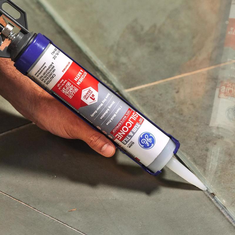 GE Tub & Tile White Silicone 1 Tub and Tile Caulk Sealant 10.1 oz