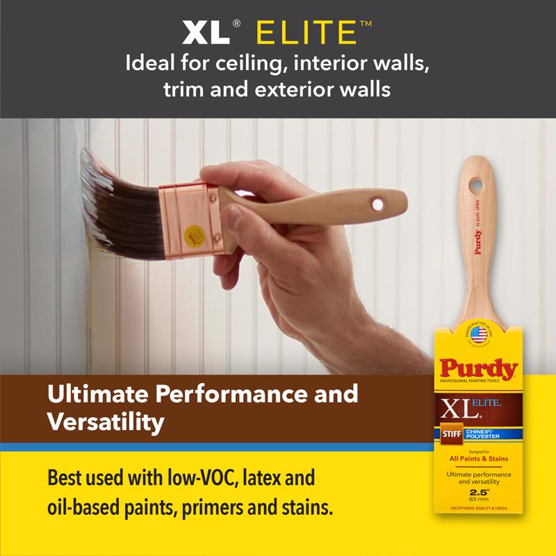Purdy XL Elite Glide 2-1/2 in. Stiff Angle Trim Paint Brush