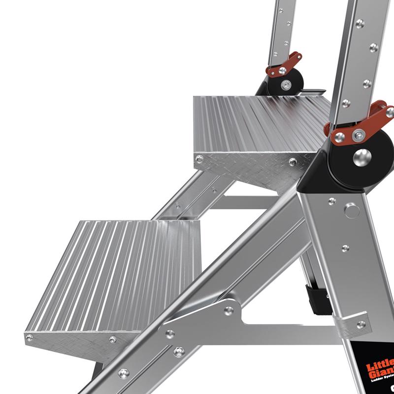 Little Giant Jumbo 3.5 ft. H Aluminum Step Ladder Type IAA 375 lb. capacity