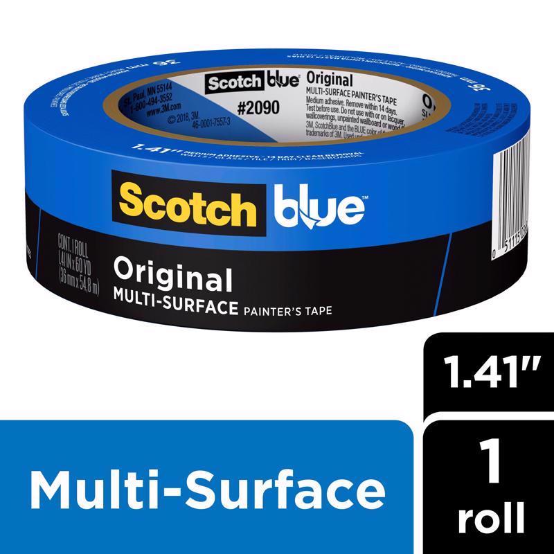 ScotchBlue 1.41 in. W X 60 yd L Blue Medium Strength Original Painter's Tape