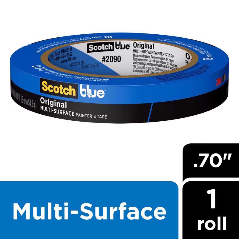 ScotchBlue 0.70 in. W X 60 yd L Blue Medium Strength Original Painter's Tape