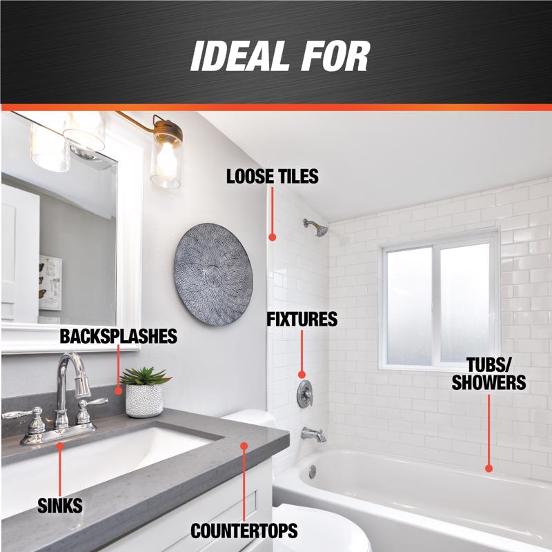 DAP Kwik Seal Plus Clear Siliconized Latex Kitchen and Bath Adhesive Caulk 5.5 oz