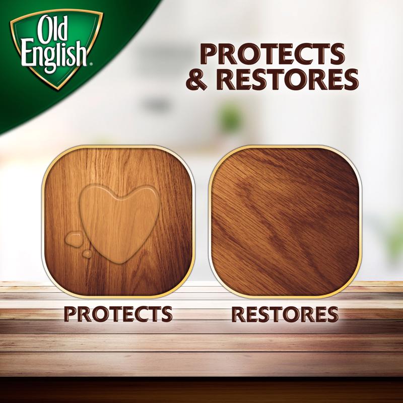 Old English No Scent Scratch Cover Polish Dark Wood 8 oz Liquid