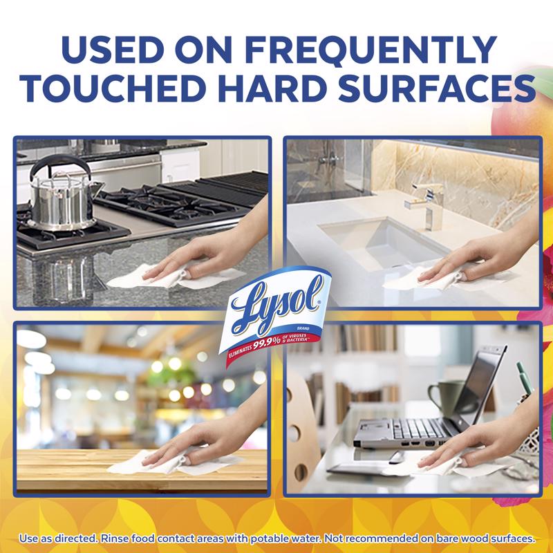Lysol Brand New Day Mango & Hibiscus Scent Disinfecting Wipes 80 ct