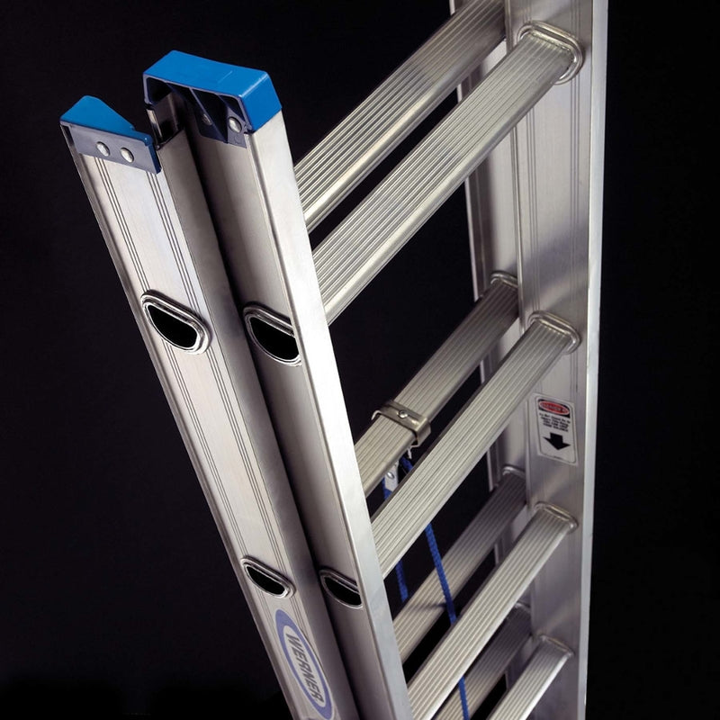 Werner 24 ft. H Aluminum Extension Ladder Type I 250 lb. capacity