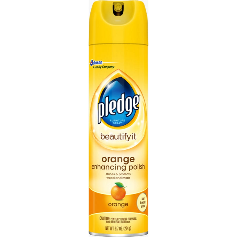 Pledge Orange Scent Furniture Polish 9.7 oz Spray