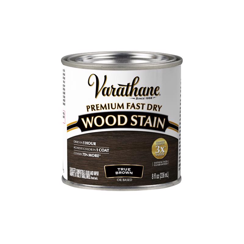 Varathane Premium True Brown Oil-Based Urethane Modified Alkyd Fast Dry Wood Stain 1/2 pt