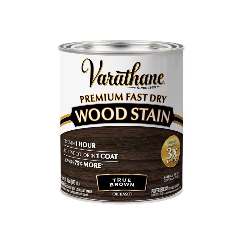 Varathane Premium True Brown Oil-Based Urethane Modified Alkyd Fast Dry Wood Stain 1 qt