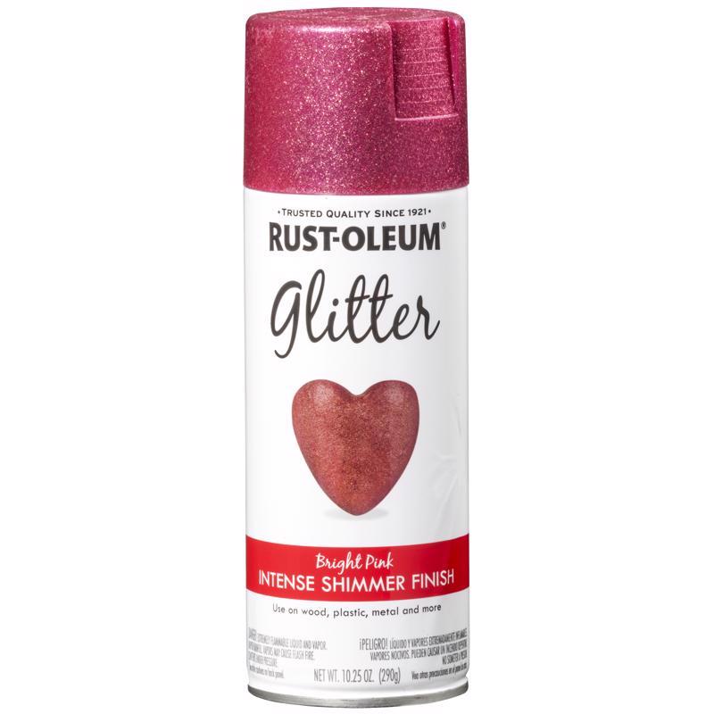 Rust-Oleum Specialty Shimmer Bright Pink Glitter Spray 10.25 oz