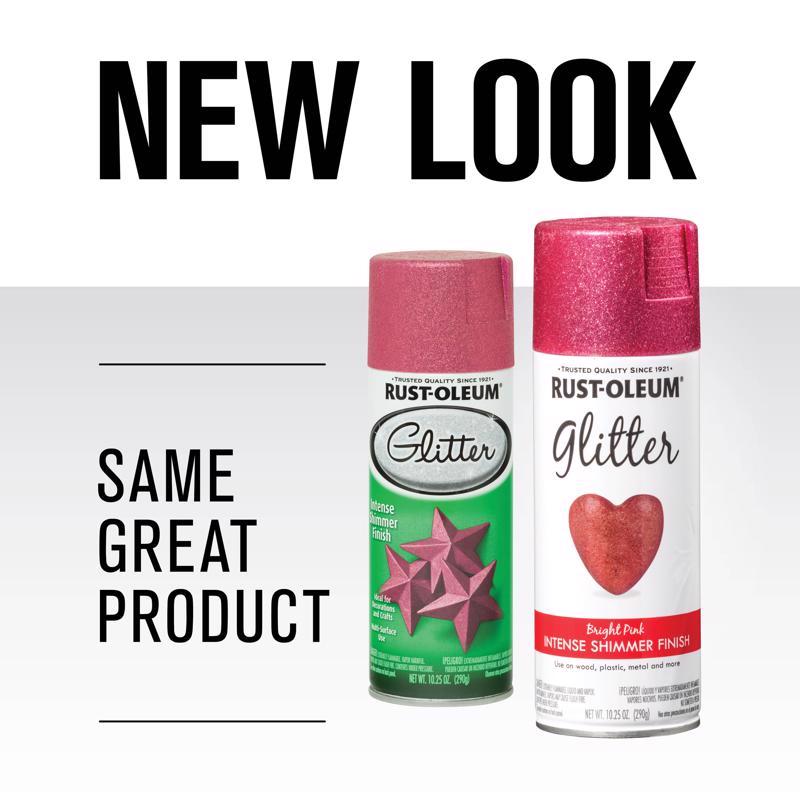 Rust-Oleum Specialty Shimmer Bright Pink Glitter Spray 10.25 oz