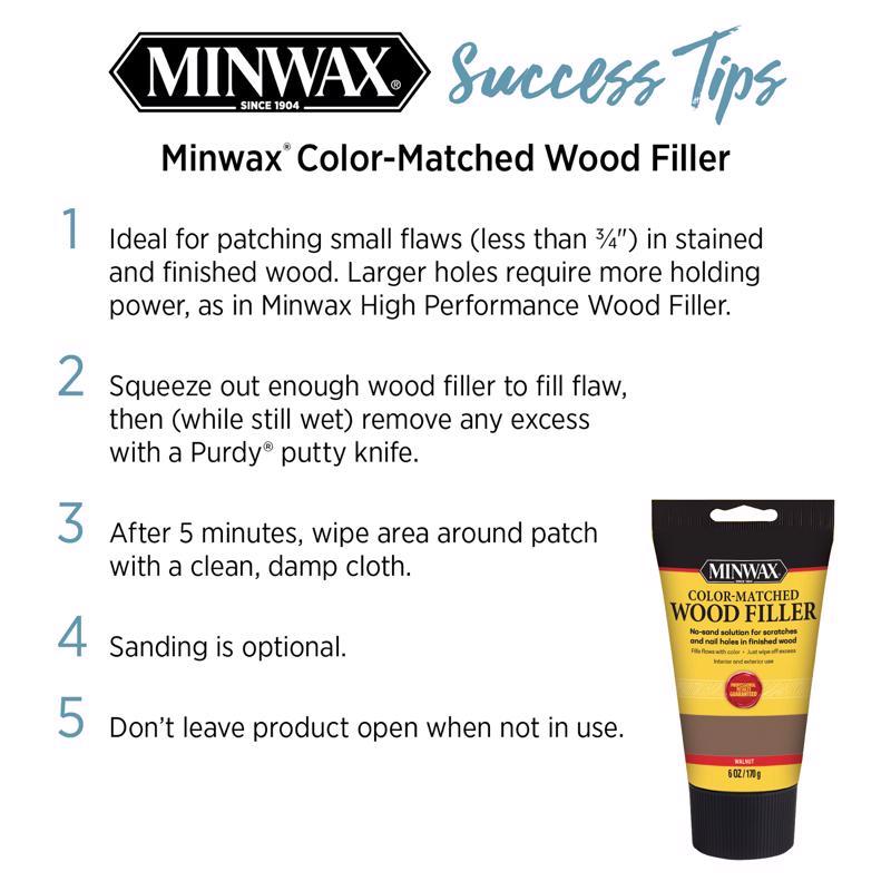 Minwax Color-Matched Natural Wood Filler 6 oz