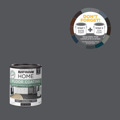 Rust-Oleum Home Flat Dark Tint Base Water-Based Floor Coating Step 1 30.5 oz