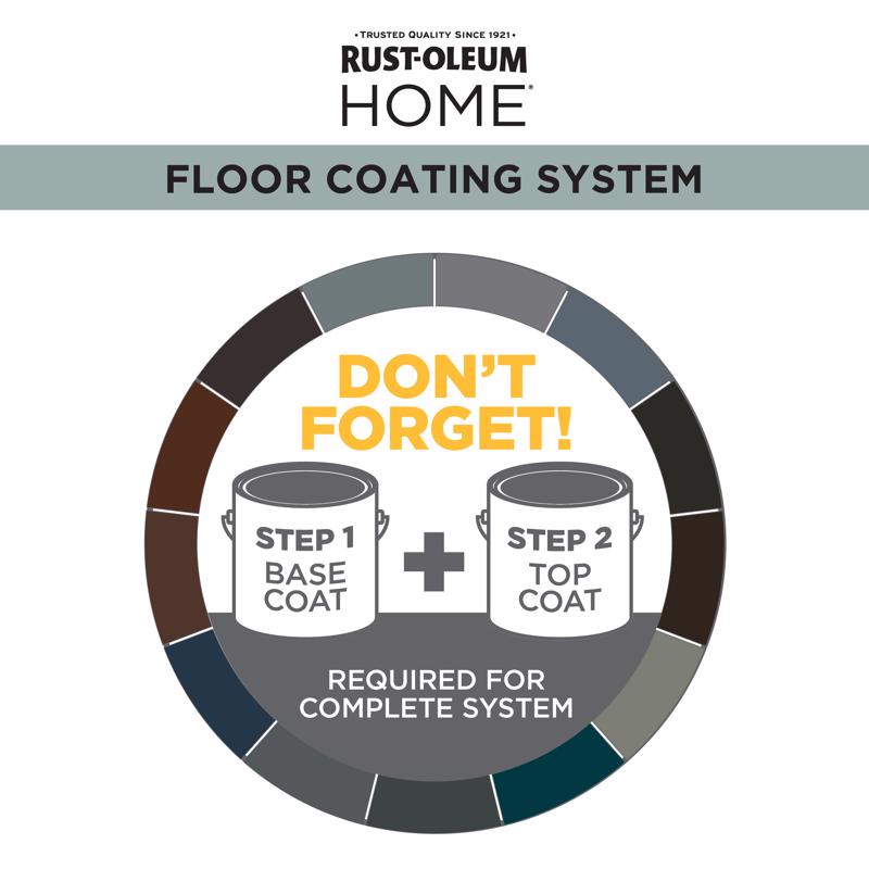 Rust-Oleum Home Flat Dark Tint Base Water-Based Floor Coating Step 1 30.5 oz