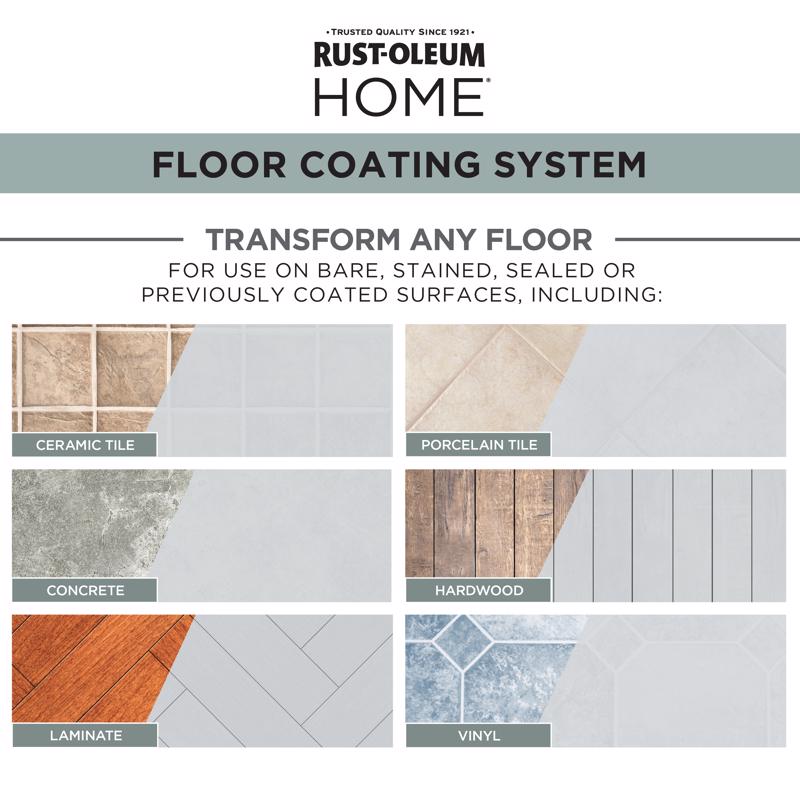 Rust-Oleum Home Flat Dark Tint Base Water-Based Floor Coating Step 1 30.5 oz