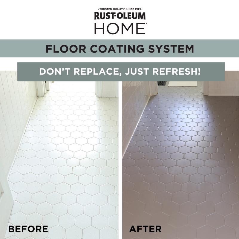 Rust-Oleum Home Flat Dark Tint Base Water-Based Floor Coating Step 1 30.5 oz