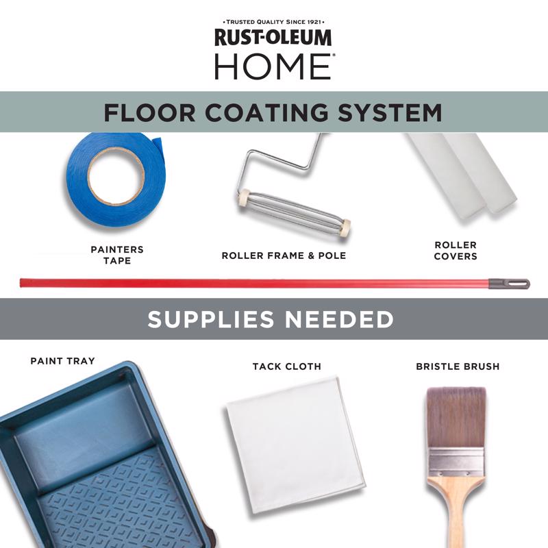 Rust-Oleum Home Matte Clear Water-Based Floor Coating Step2 1 qt