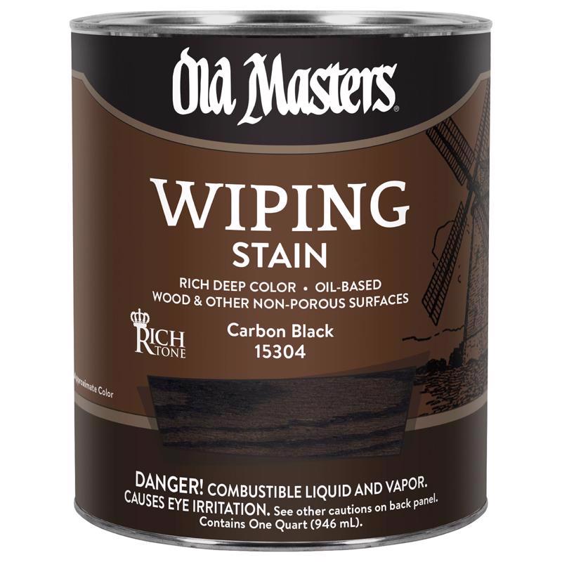 Old Masters Semi-Transparent Carbon Black Oil-Based Wiping Stain 1 qt