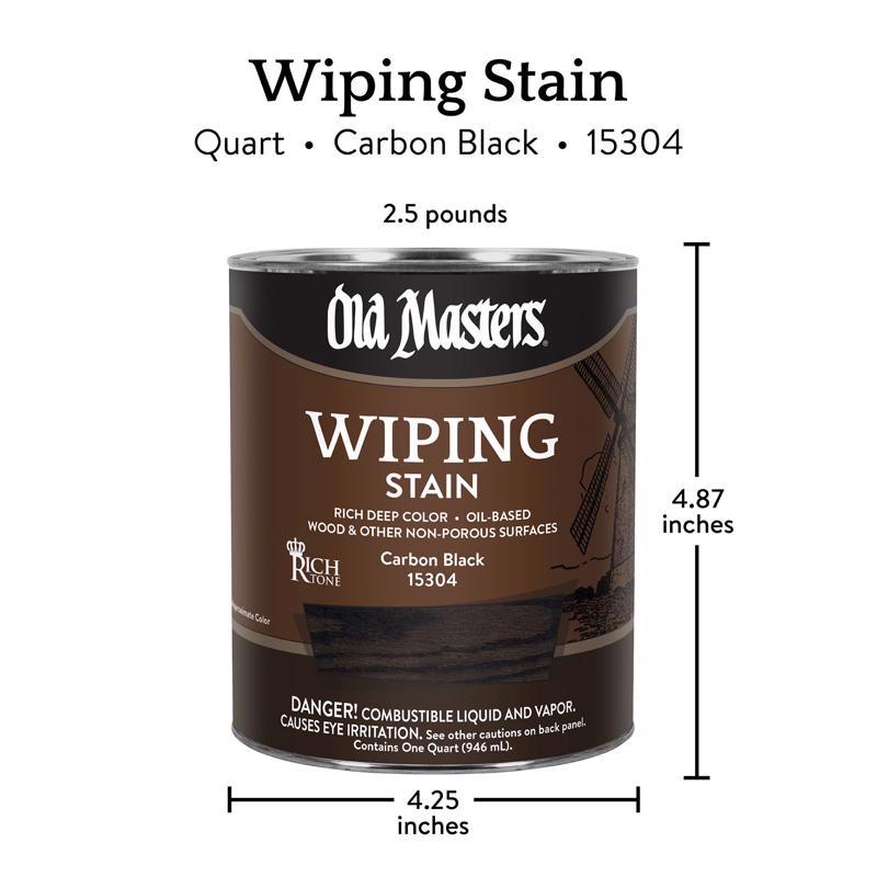 Old Masters Semi-Transparent Carbon Black Oil-Based Wiping Stain 1 qt