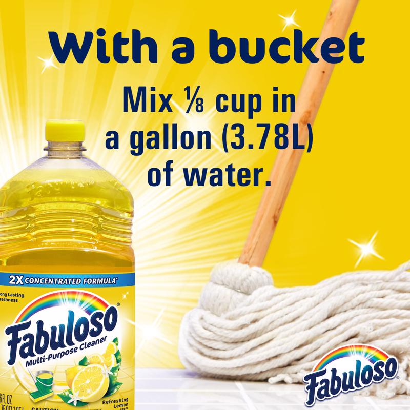 Fabuloso Lemon Scent All Purpose Cleaner Liquid 128 oz