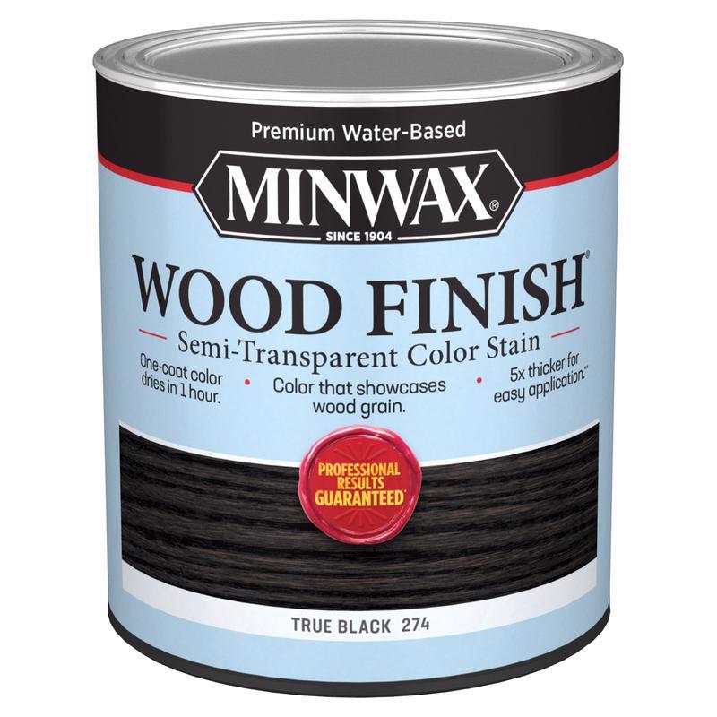 Minwax Wood Finish Water-Based Semi-Transparent True Black Water-Based Acrylic Emulsion Wood Finish