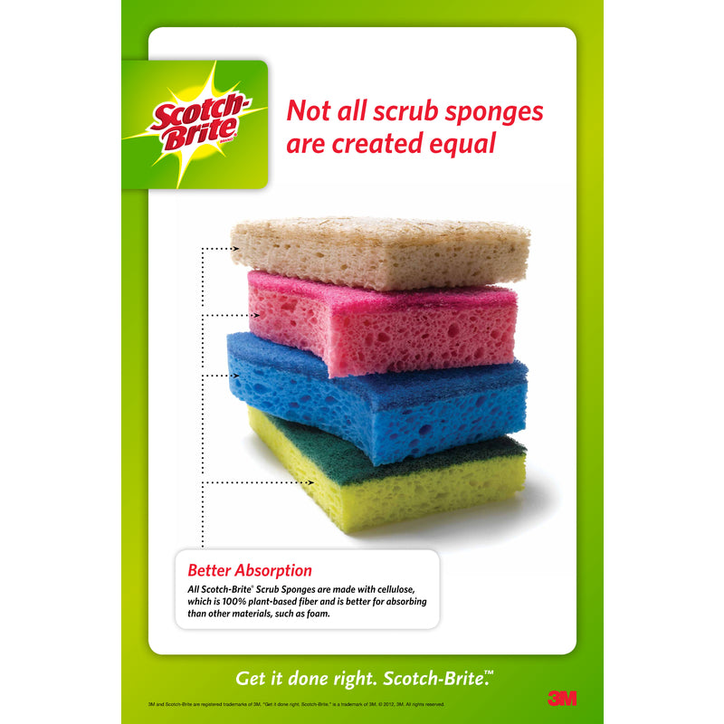 Scotch-Brite Non-Scratch Sponge For Multi-Purpose 4.4 in. L