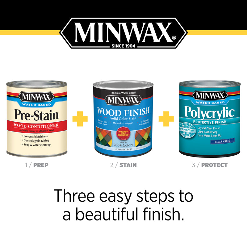 Minwax Wood Finish Water-Based Solid Classic Gray Water-Based Wood Stain 1 qt