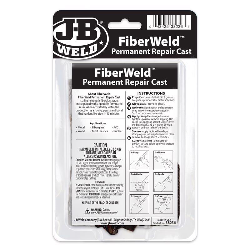J-B Weld FiberWeld High Strength Epoxy Adhesive Black Permanent Fabric Adhesive