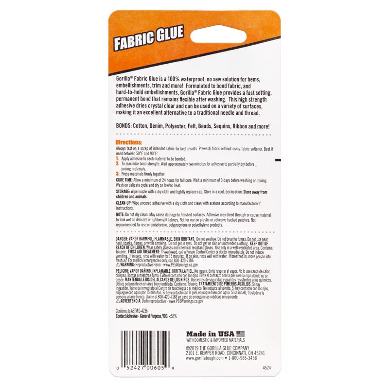 Gorilla High Strength Glue Clear Adhesive 2.5 oz