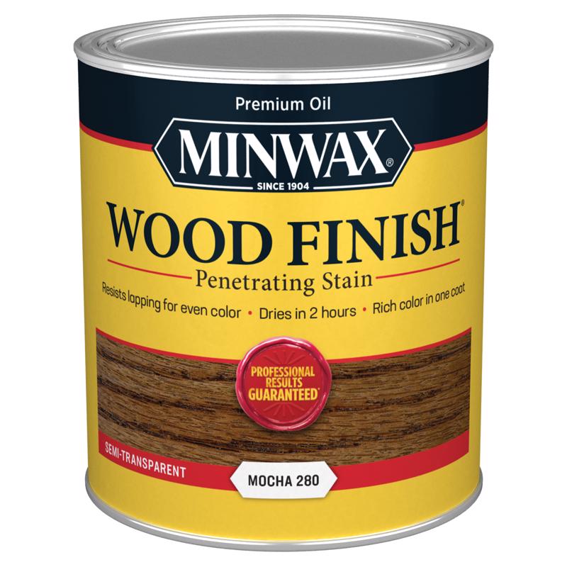 Minwax Wood Finish Semi-Transparent Mocha Oil-Based Penetrating Wood Stain 1 qt