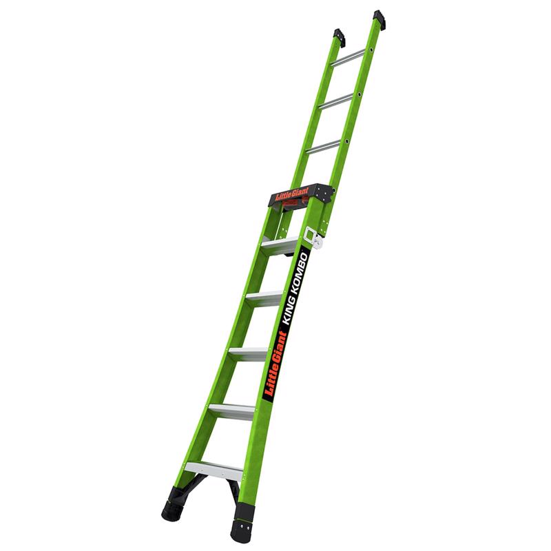 Little Giant King Kombo Professional 2.0 10 ft. H Fiberglass Telescoping Multi-Position Ladder Type