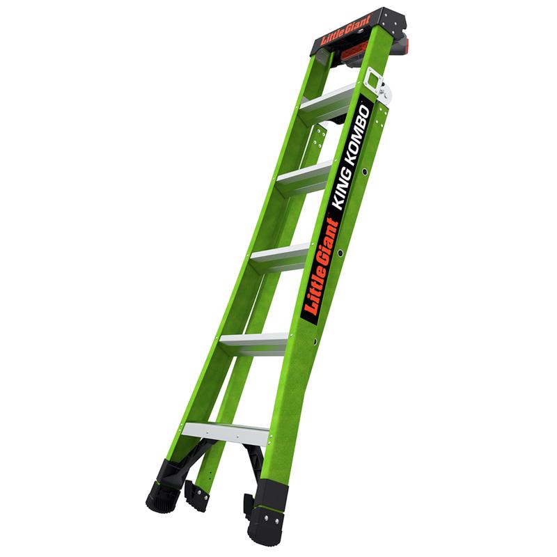 Little Giant King Kombo Professional 2.0 10 ft. H Fiberglass Telescoping Multi-Position Ladder Type