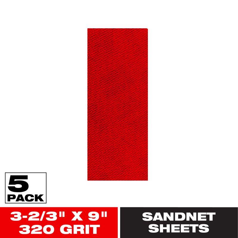 Diablo SandNet 9 in. L X 3-2/3 in. W 320 Grit Ceramic Blend Sanding Sheet 5 pk