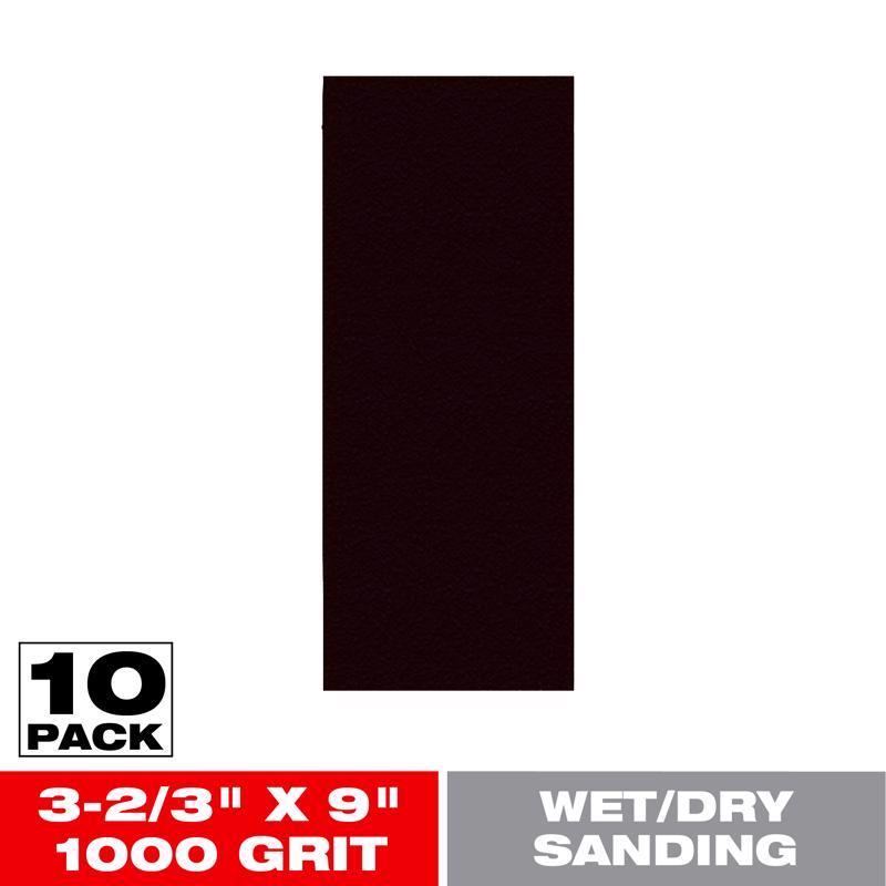 Diablo 9 in. L X 3-2/3 in. W 1000 Grit Silicone Carbide Sanding Sheet 10 pk